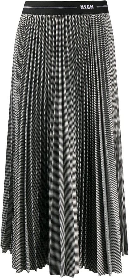 Msgm Pleated Skirt Shopstyle