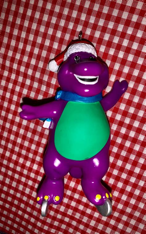 Vintage 1994 Hallmark Keepsake Christmas Barney Ornament Ice Etsy