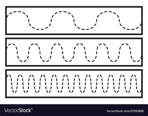 Tracing Lines For Preschool Or Kindergarten Vector Image