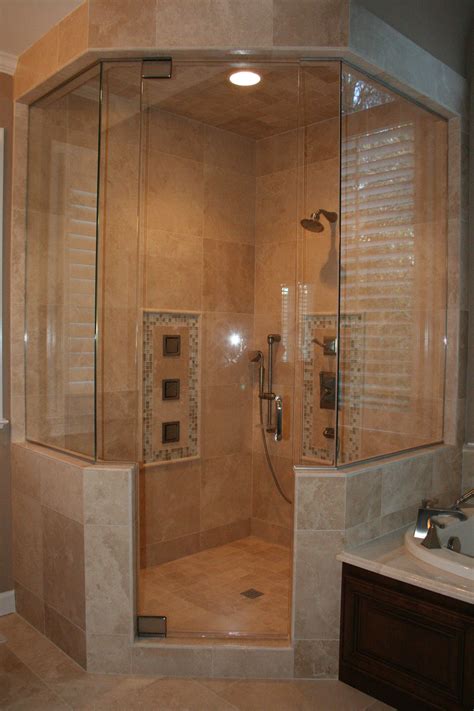 Master Bathroom Corner Shower Ideas Design Corral