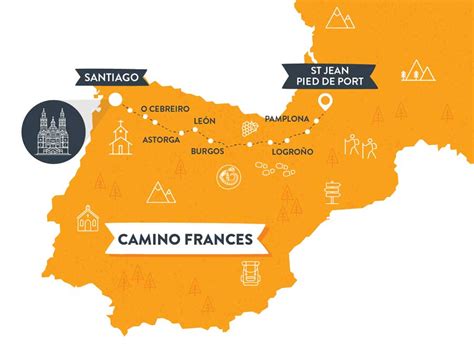 Camino Frances Map Camino De Santiago