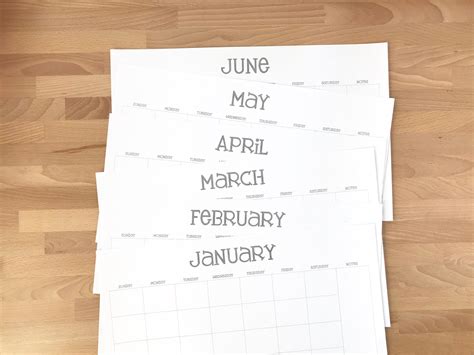 Printable 11x17 Monthly Calendar Instant Printable Fun Etsy Monthly