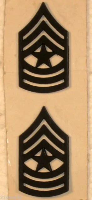 Us Army Sergeant Major Subdued Rank Insignia Collar Pins Pair 1200