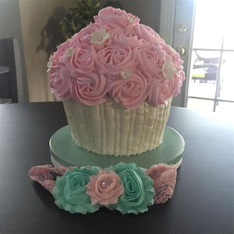 Janets Sugar Art Giant Cupcake Smash Cake On Cake Central