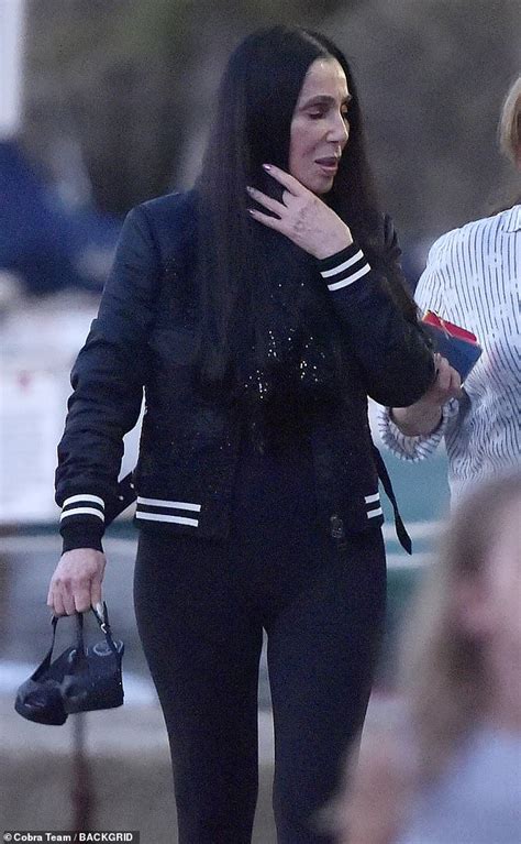 Cher 75 Struggles In Her High Heels As She Steps Out For Cocktails