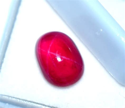 Blood Red Star Ruby 635 Ct Loose Gemstone 6 Rays 100 Natural Etsy