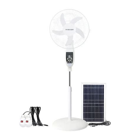 16inch Solar Reachargeable Fan Acdc Dual Power 10w Solar Panel With Remote Shop Today Get It
