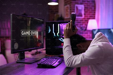 Sad Gamer Upset After Losing Videogame Stock Photos Motion Array
