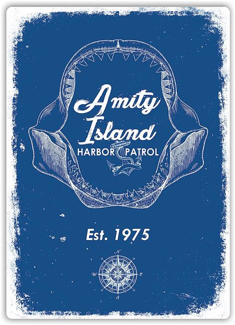 Wtf Amity Harbor Patrol Sticky Pads Metal Wall Sign Plaque Art
