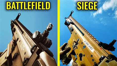 Rainbow Six Siege Vs Battlefield 4 Weapons Comparison Youtube