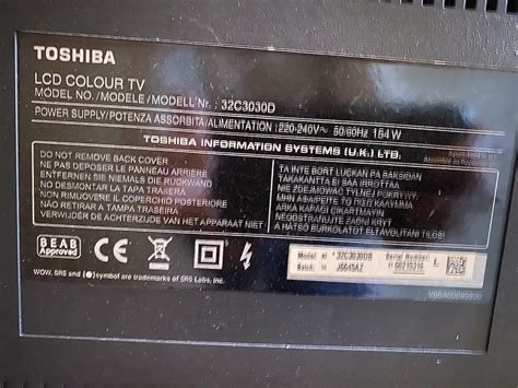 Toshiba Tv 32c3030db Ebay