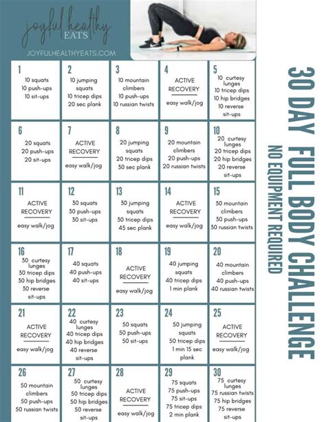 Printable 30 Day Exercise Challenges Printable Word Searches