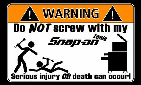 Snap On Tools Snap On Black Funny Tool Box Warning Stickers Review And