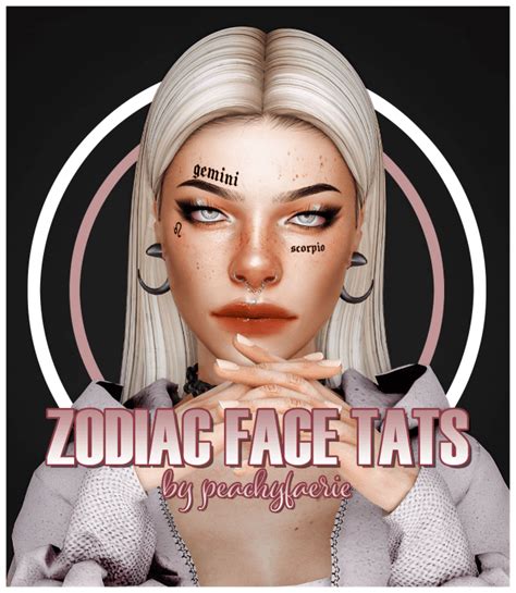 Zodiac Face Tats By Peachyfaerie The Sims Book