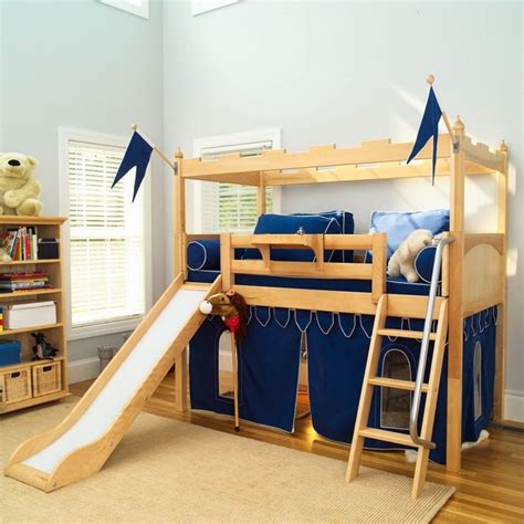 So whether you're building a loft bed for your kid, or for a dorm room or apartment, you won't have to break the bank. diy kids loft bed - Google Search | Bunk bed with slide ...