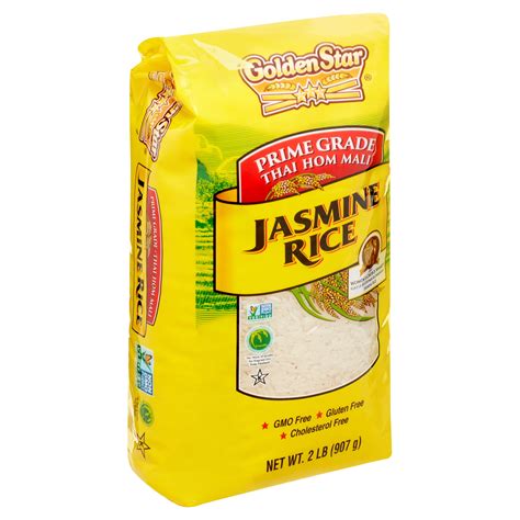 Golden Star Jasmine Rice Thai Jasmine White Rice 2 Lb Bag Walmart