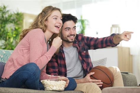 Movie House At Home With Popcorn And Remote Control Stock Image