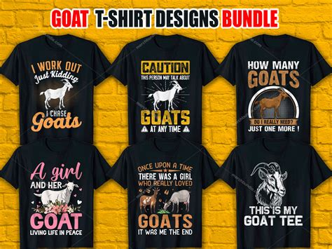 Goats T Shirt Design Bundle V1