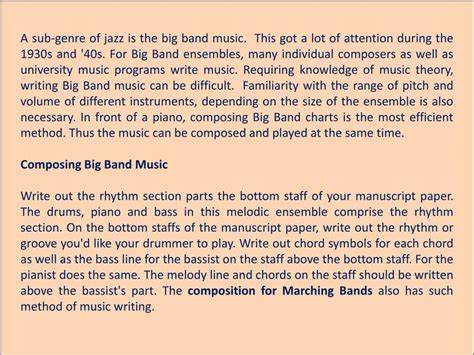ppt how to write big band music powerpoint presentation free download id 7417941
