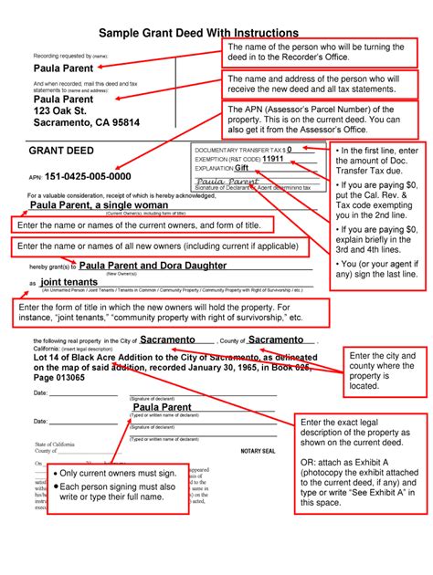 California Sample Grant Deed Form Fill Out And Sign Printable Pdf