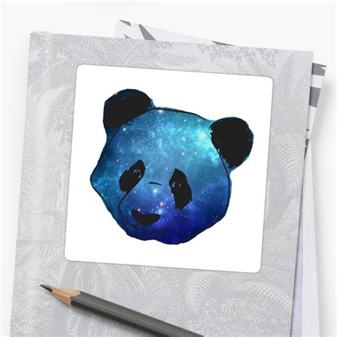 Galaxy Panda Digital Art Sticker By Colatraynor Redbubble