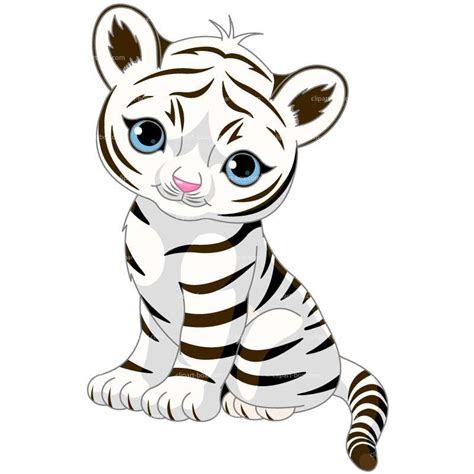 Clipart White Tiger Royalty Free Vector Design Cartoon Tiger White