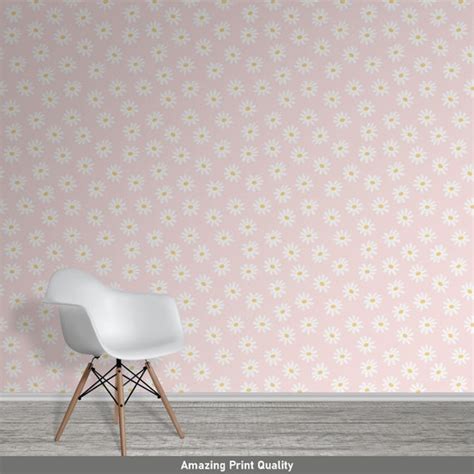 Daisy Flower Wallpaper Peel And Stick Removable Murals By Etsy
