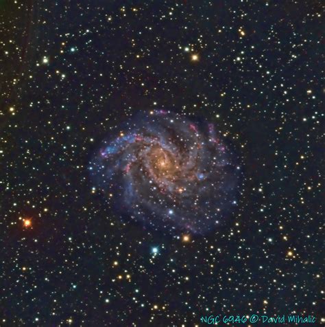Ngc 6946 Spiral Galaxy Between Cepheus And Cygnus Telescope Live