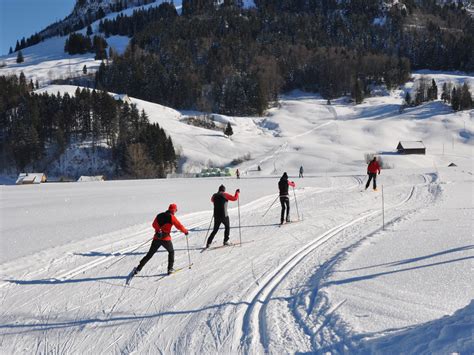 Cross Country Skiing In Trachslau Recreation In Zurich