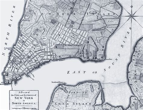 Map New York City By John Hinton 1776