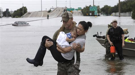 at least one person killed as catastrophic floods inundate houston mpr news