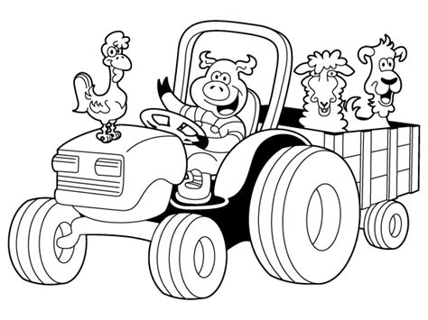 Tractor Trailer Coloring Page Printable