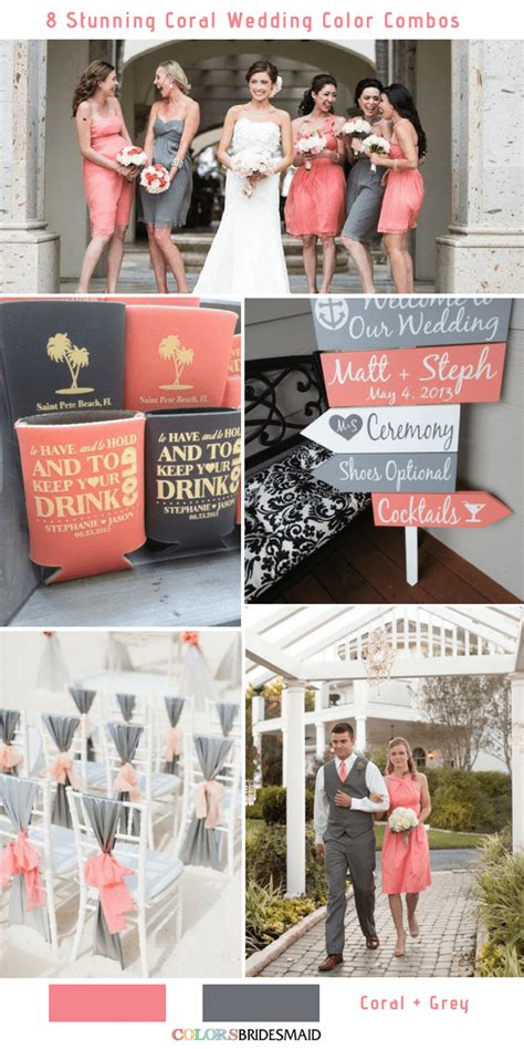 8 Stunning Coral Wedding Color Combinations Youll Love Colorsbridesmaid