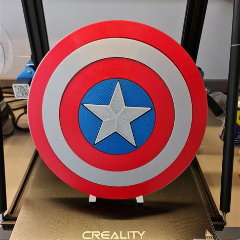 3d Printable Captain Americas Shield Multipart With Display By