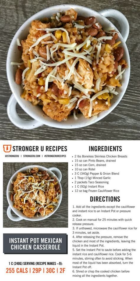 5 easy high volume recipes for fat loss and healthy eating. You'll love this high volume, low calorie, super filling Mexican chicken casserole. Follow us on ...