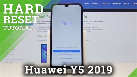 Hard Reset Huawei Y5 2019 Bypass Screen Lock Tutorial Youtube