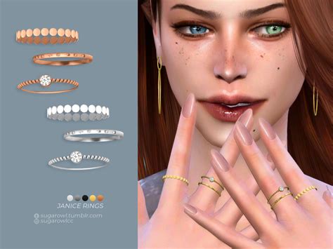 Janice Rings By Sugar Owl At Tsr Sims 4 Updates