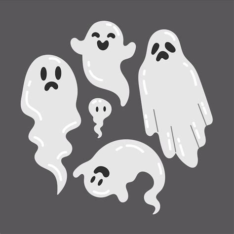 Free Vector Hand Drawn Halloween Ghost Collection