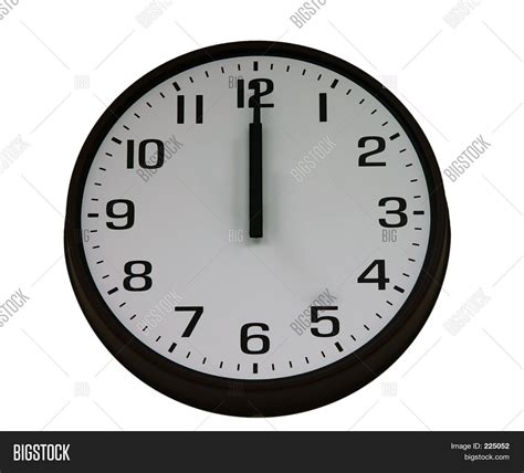 Midnight Clock Isolated Image And Photo Bigstock