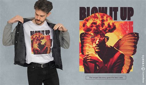 Mind Blown Collage Psd T Shirt Design Psd Editable Template