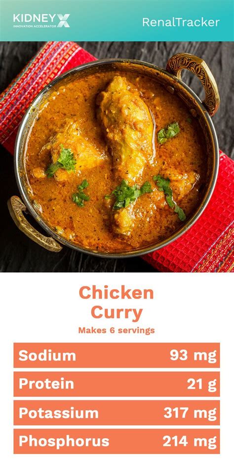 (some dishes, such as puddings, may result in. Chicken Curry in 2020 | Kidney friendly recipes renal diet ...
