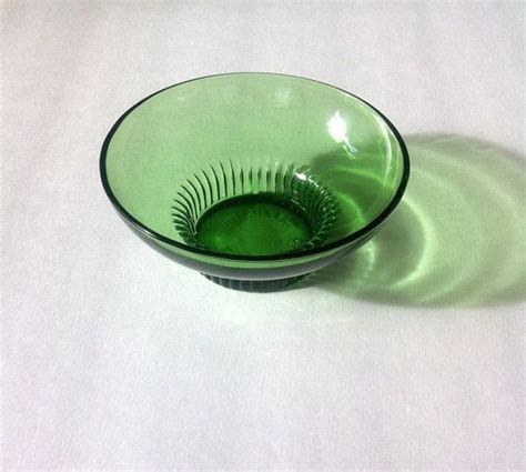 gorgeous green vintage glass bowl by a l randall prairie etsy vintage green glass glass