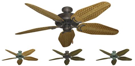 Hot ceiling fans for exotic tropical themes. 52 inch Dixie Belle Outdoor Tropical Ceiling Fan - Weave ...
