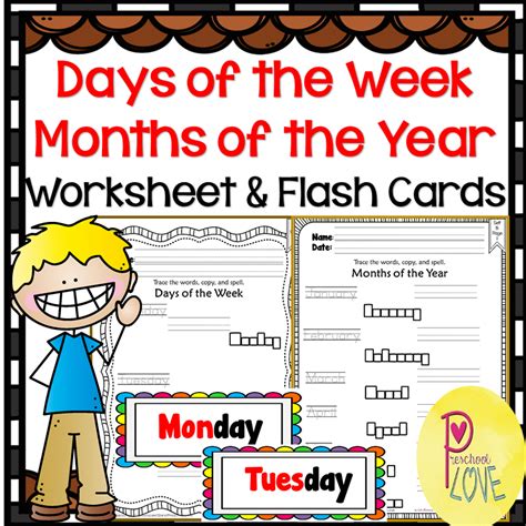 Spelling Practice On Days And Months Daysoftheweek Monthsoftheyear