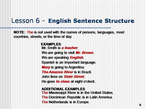 English Sentence Structure Lesson 6 Ex 2 English Now