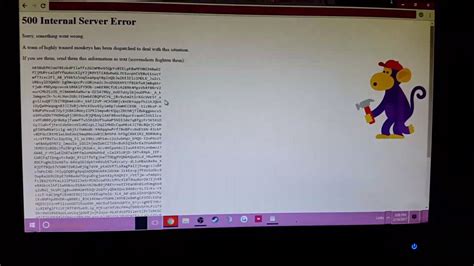500 Internal Server Error Team Of Monkeys Has Been Dispatched To Deal