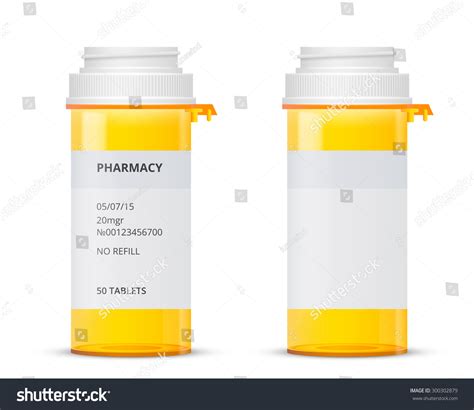 Bottle Prescription Pill Labels Template Vector Stock Vector Royalty