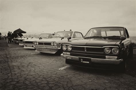 Historic Japanese Classic Car Gathering Automotive Vocabulary