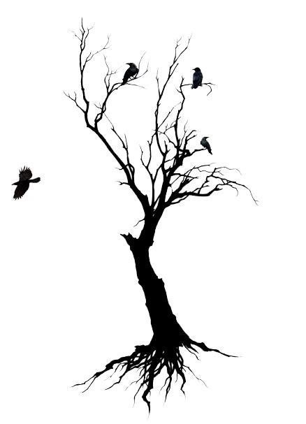 Tree Tattoo Snag Drawing Branch Tree Root Png Download