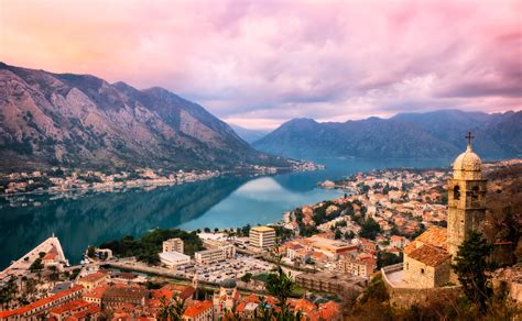 Bay Of Kotor Sunset Panorama Kotor Montenegro Nico Trinkhaus On